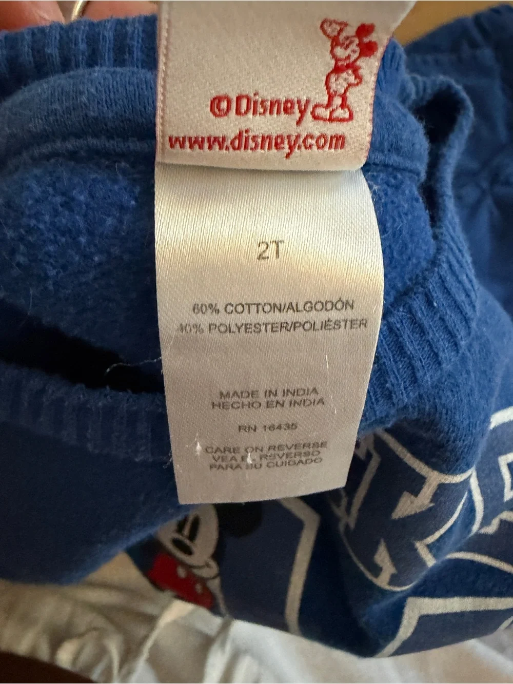 Disney Royal Blue Mickey Mouse Graphic Sweatshirt - Picture 3 of 4